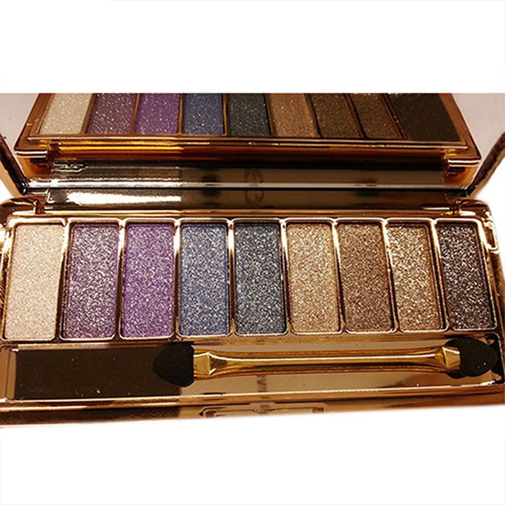 9 Colors Eyeshadow Palette Diamond Bright Shining Glitter With Brush