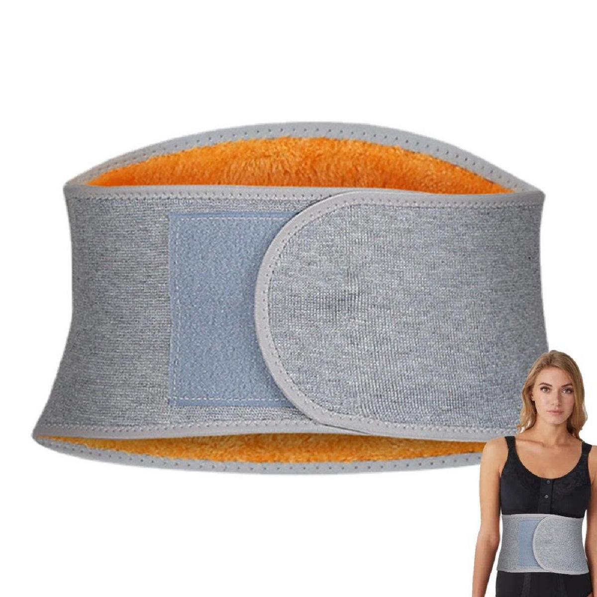 Thicken Thermal Plush Waist Warmer Lumbar Support Belt