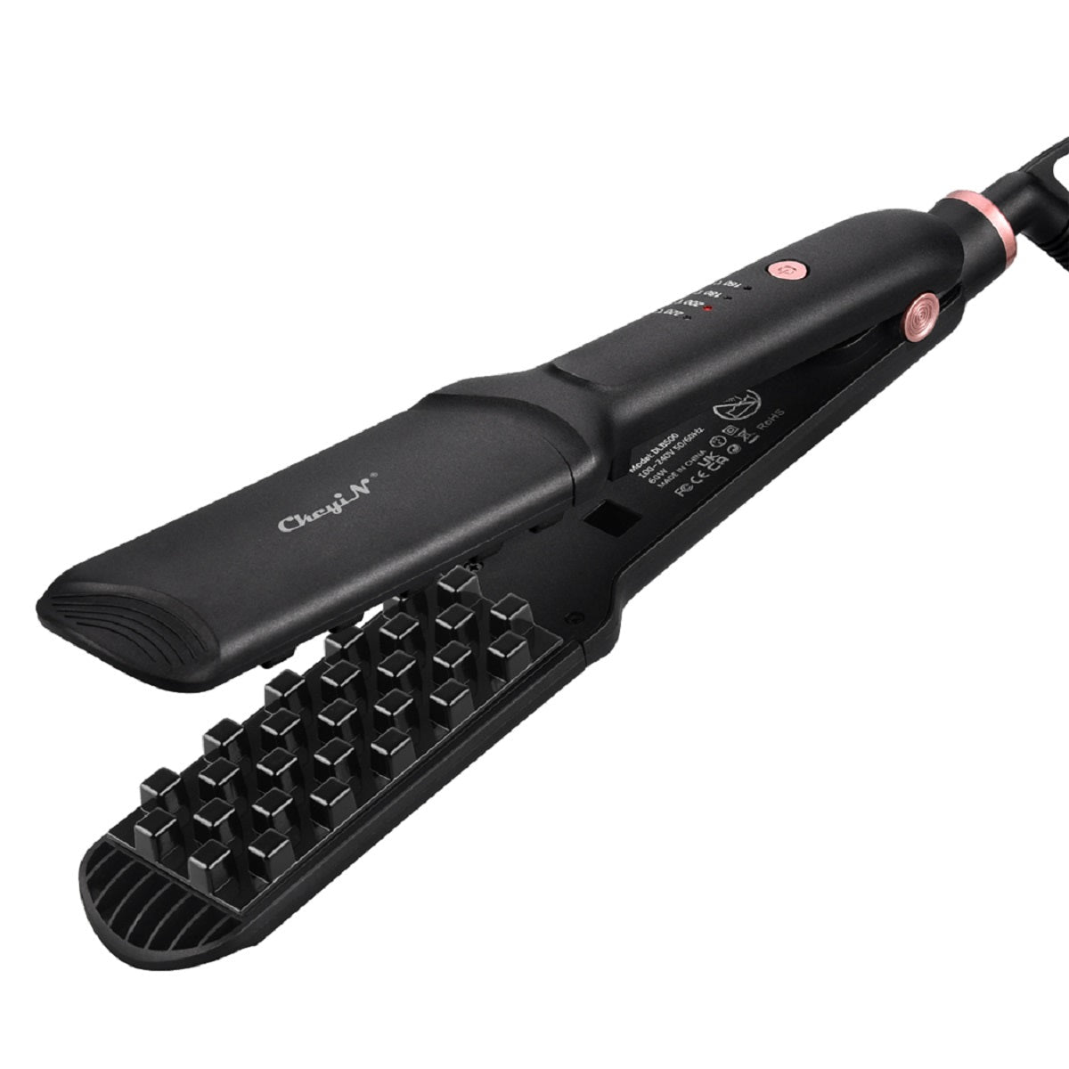 4-in-1 Interchangeable Plates Hair Straightener Flat Iron with Glove