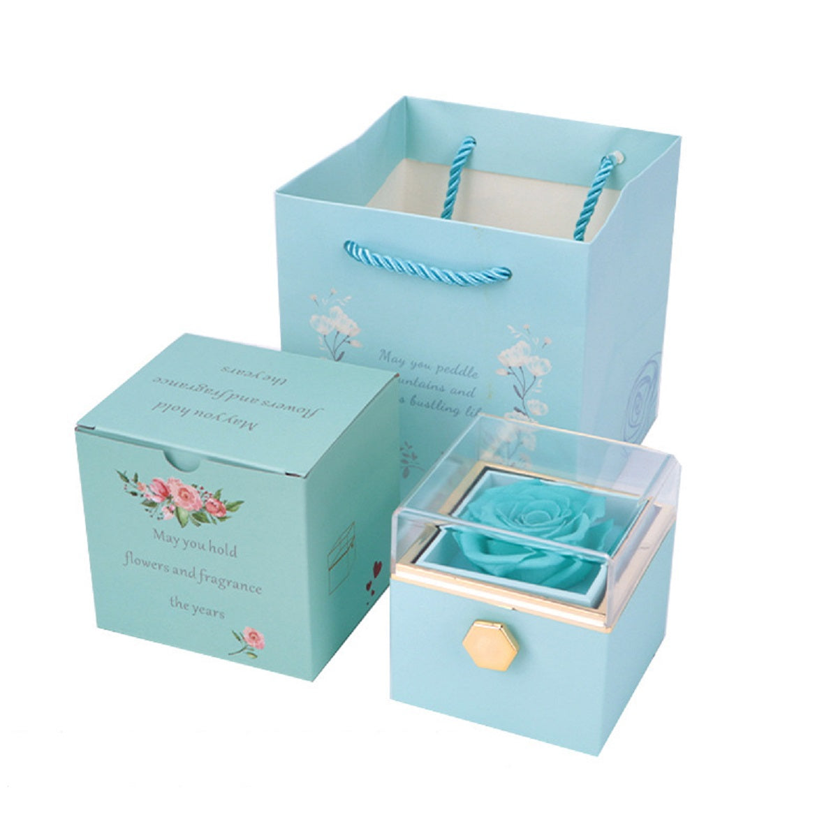 Eternal Rose Pendant Necklace Gift Box