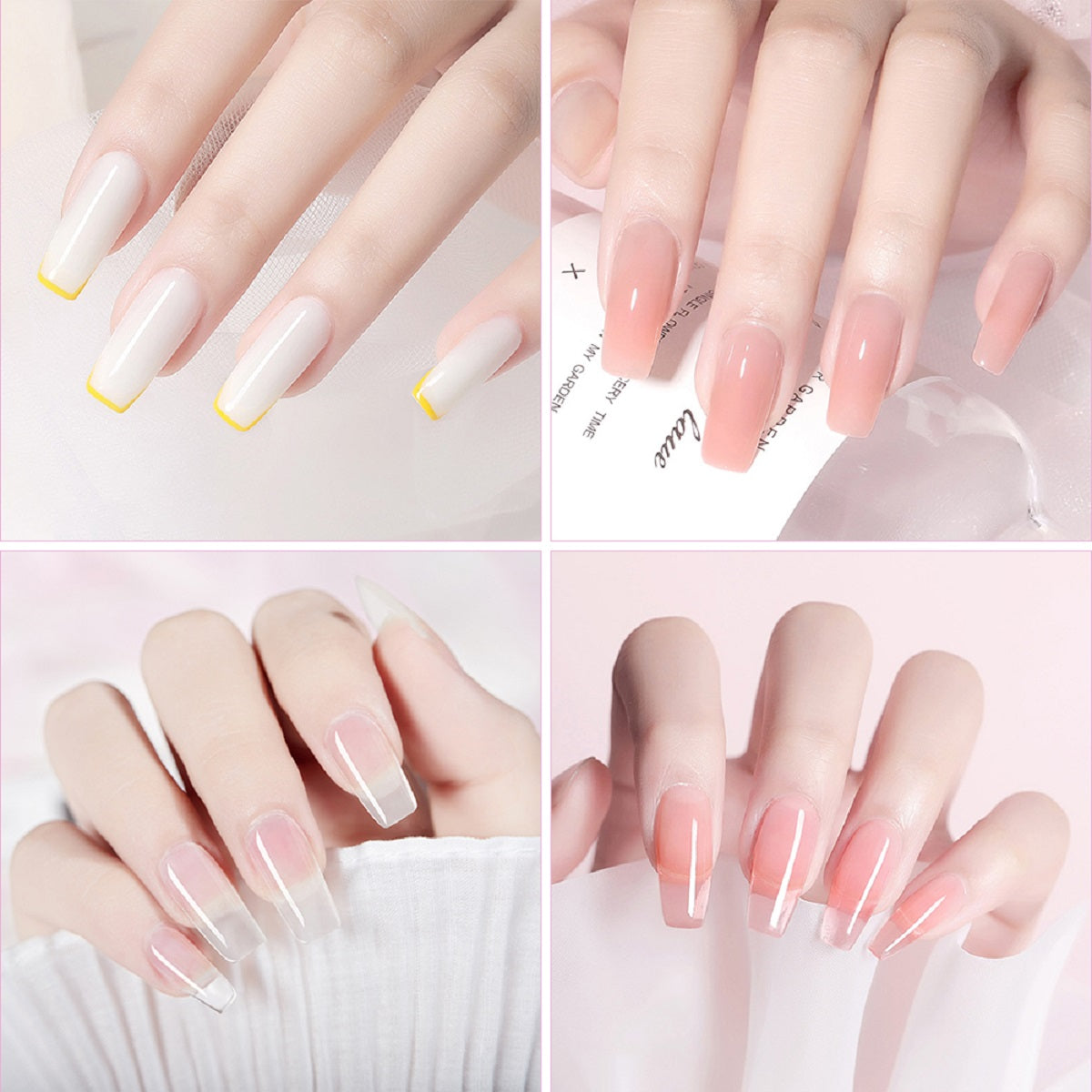 Gel Nail Polish Pink Glitter Gel Varnish Soak Off kit