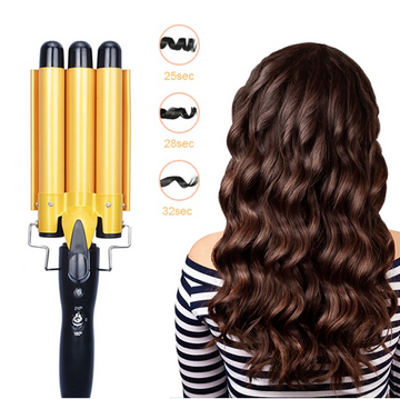 Electric triple barrel hair iron iciCosmetic