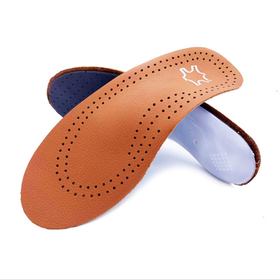 Leather orthotic insole for Flat Feet orthopedic shoes iciCosmetic