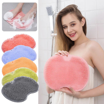 Exfoliating Shower Massage Scraper Back Brush Bath Mat Body Cleansing