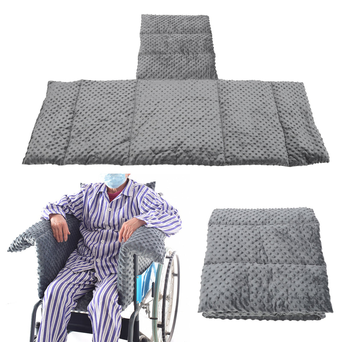 Wheelchair Cushion Adjustable Soft Warm for Elderly Patients