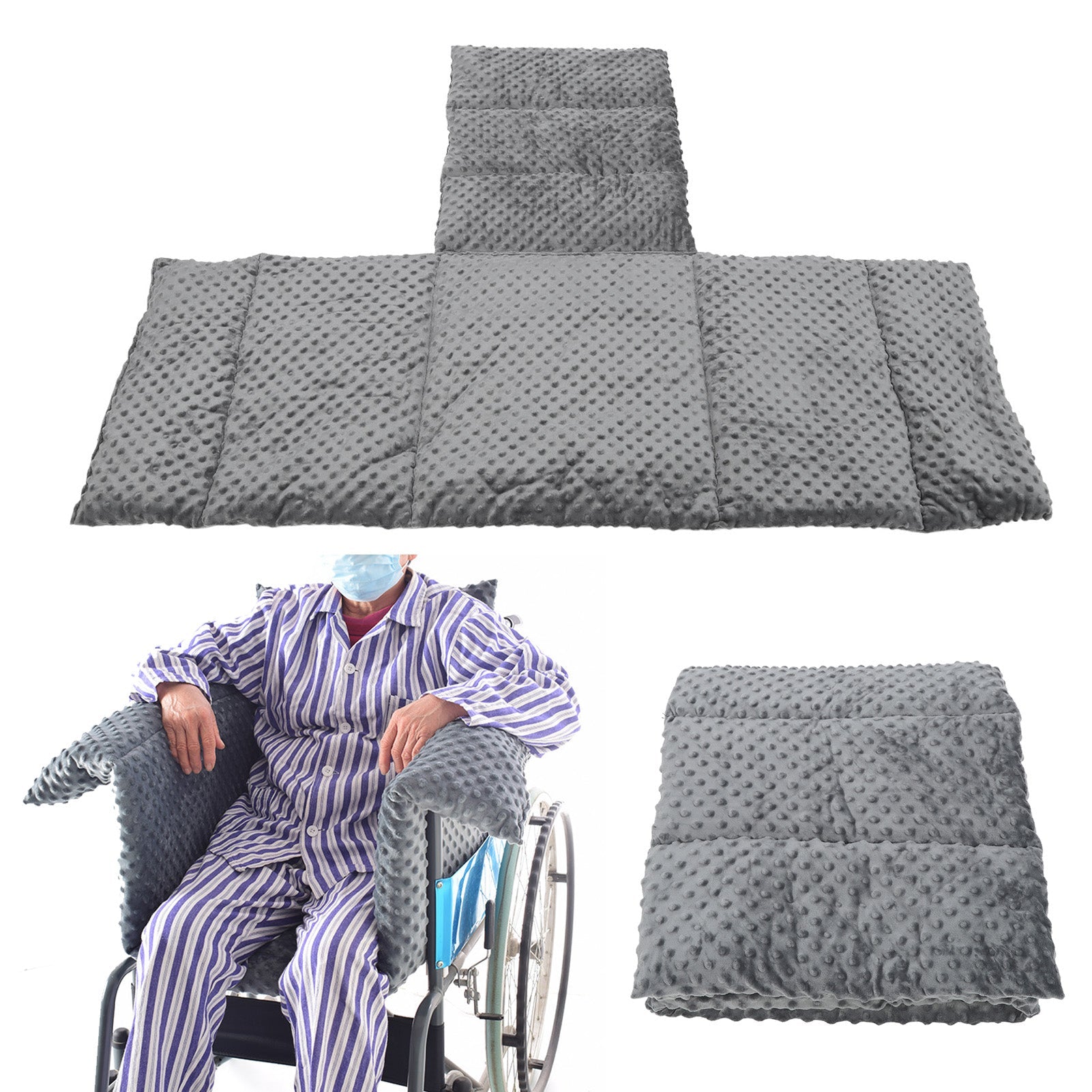 Wheelchair Cushion Adjustable Soft Warm for Elderly Patients