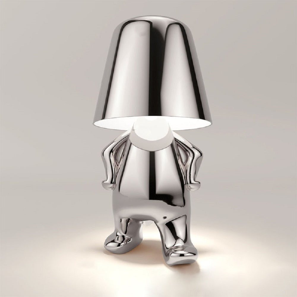 Thinker Golden Man Statue LED Table thinker Lamp