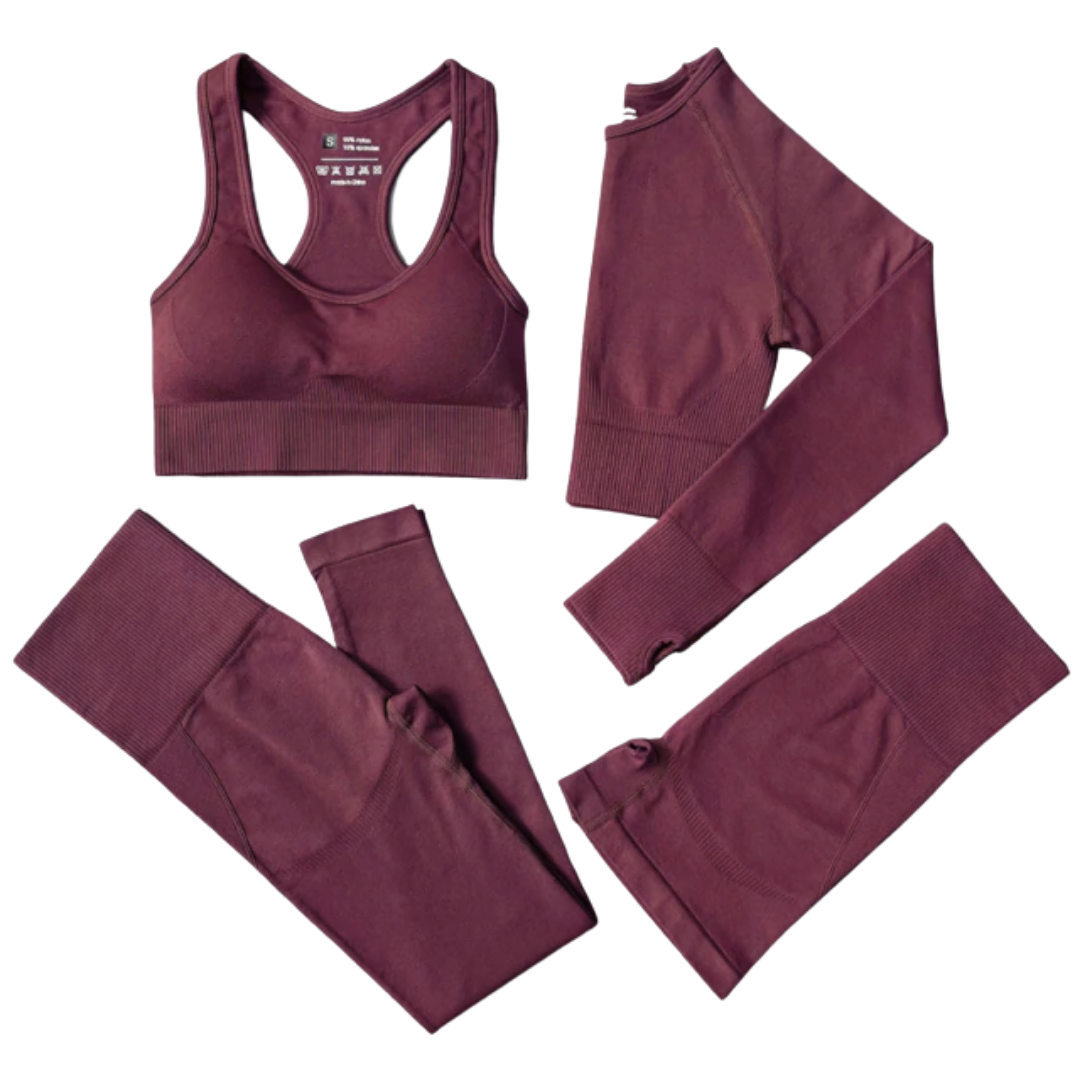 4PCS seamless yoga outfit set