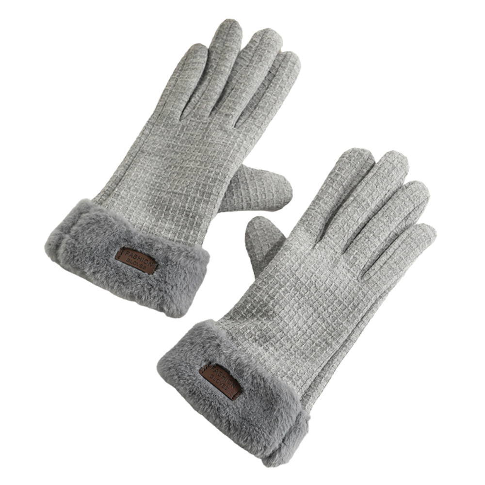 Women's Warm Winter Rabbit Velvet Wind Touch Screen Gloves