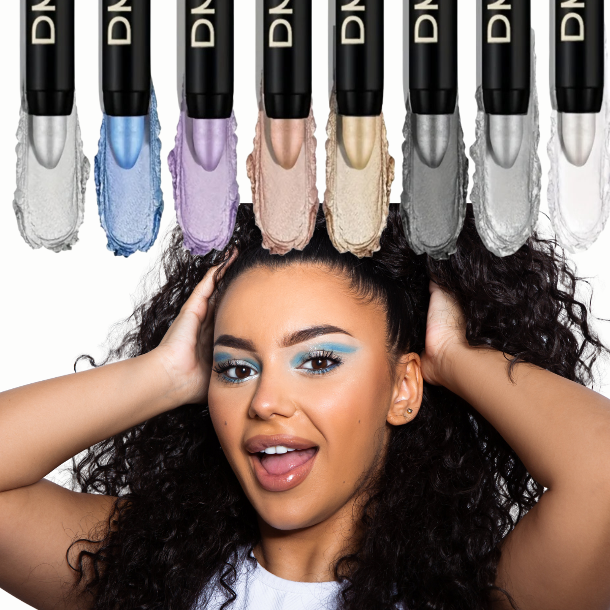 Metallic Eyeshadow 8-Pc Stick Set – Waterproof Long-Lasting and Multi-Colour