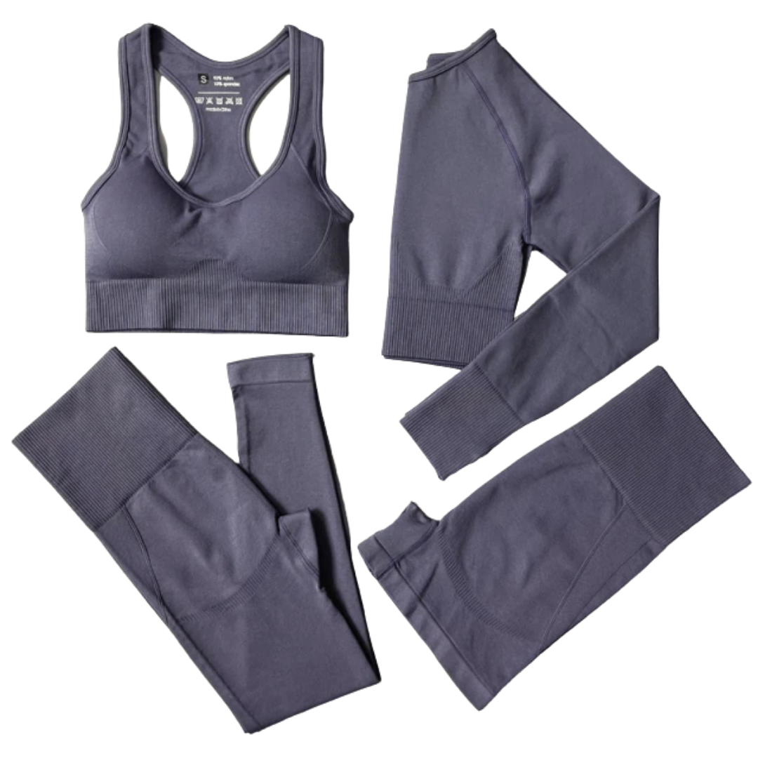 4PCS seamless yoga outfit set