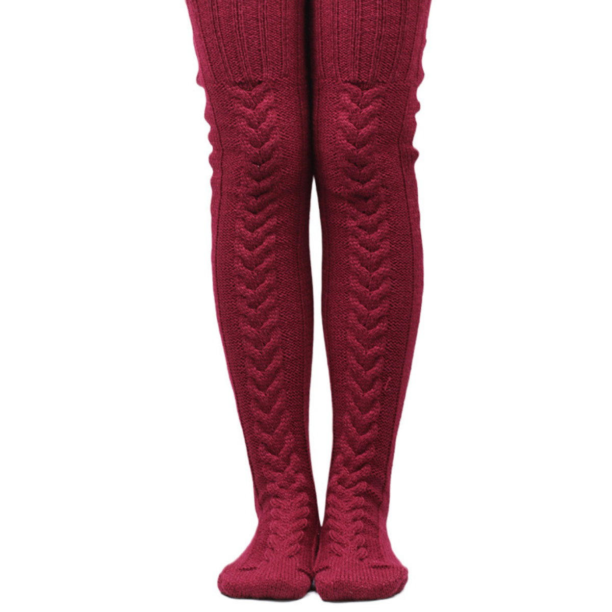 Knitted Thigh High Socks Winter Stockings