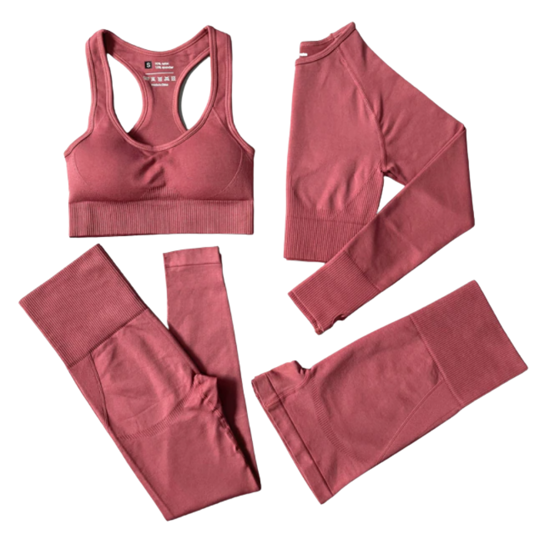 4PCS seamless yoga outfit set