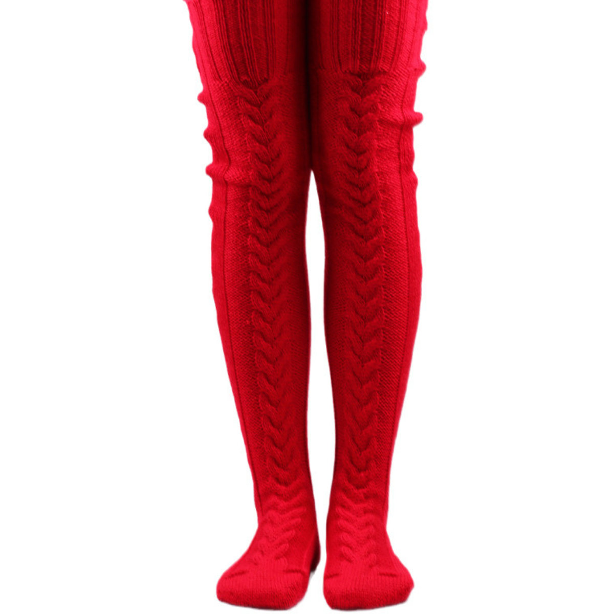 Knitted Thigh High Socks Winter Stockings