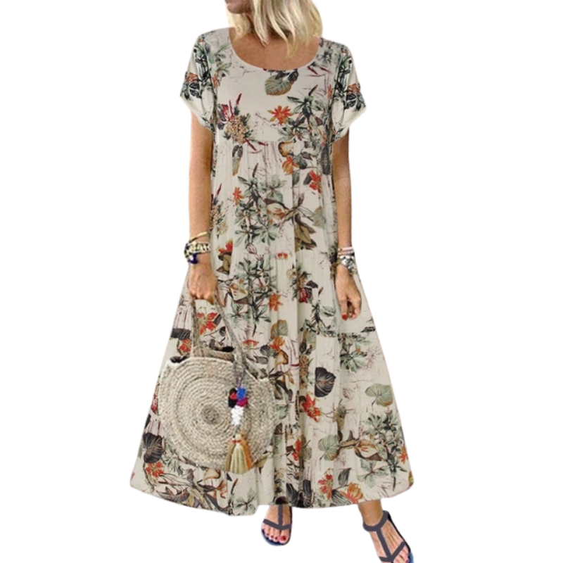 Vintage floral long dress iciCosmetic™