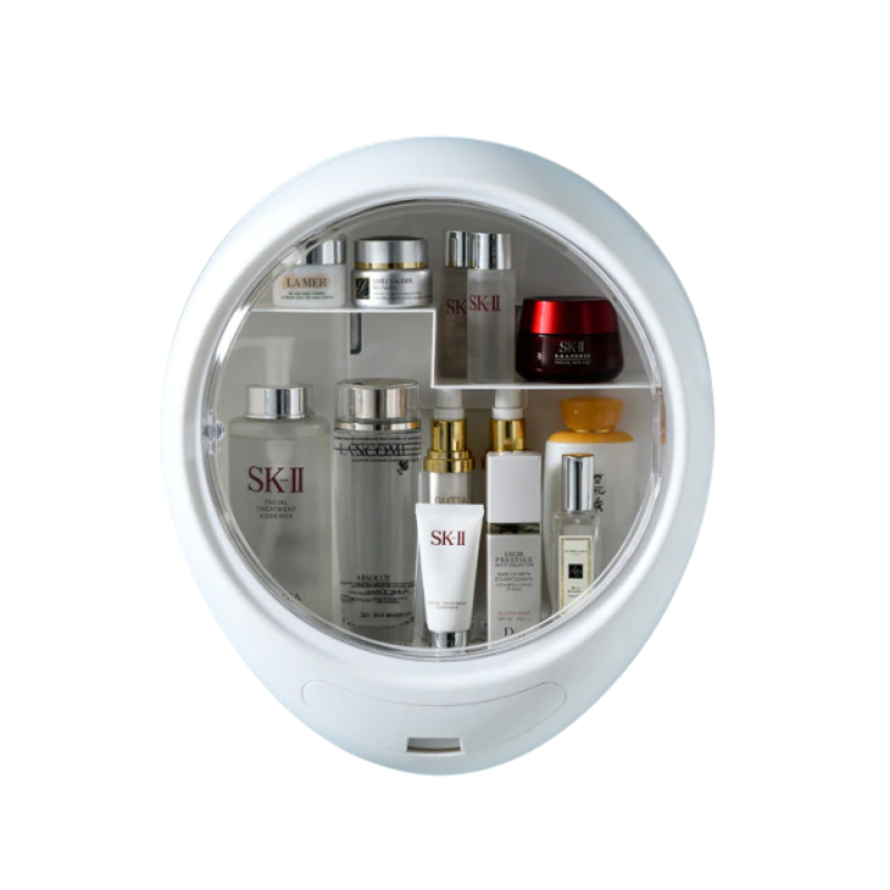 Bathroom wall-mounted makeup organizer