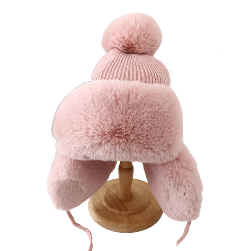Winter Thick Outdoor Earflap Warm Hat Wool Knitted Snow Cap