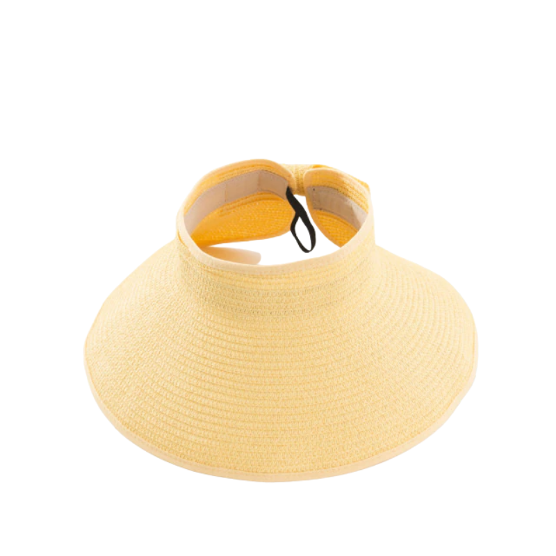 Wide brim ponytail summer beach hat