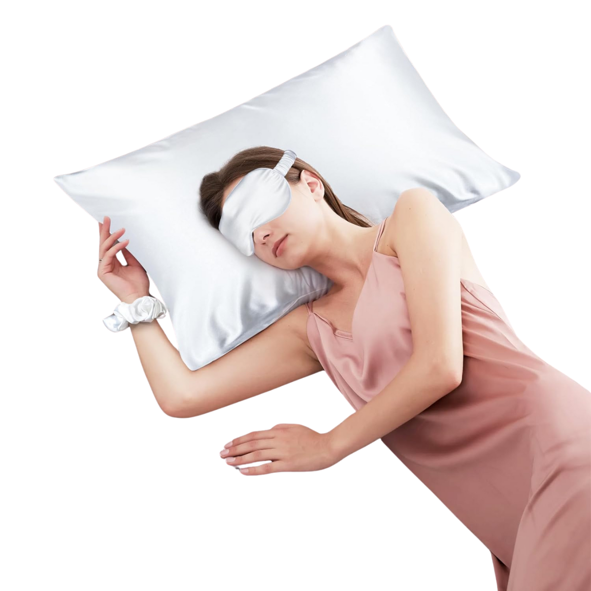 Pack Mulberry Silk Pillow Case for Hair and Eye Mask