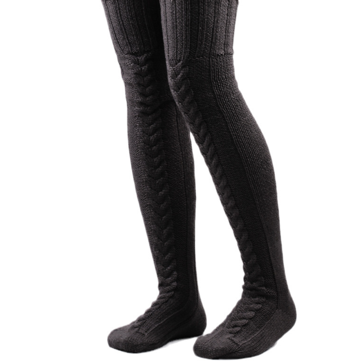 Knitted Thigh High Socks Winter Stockings