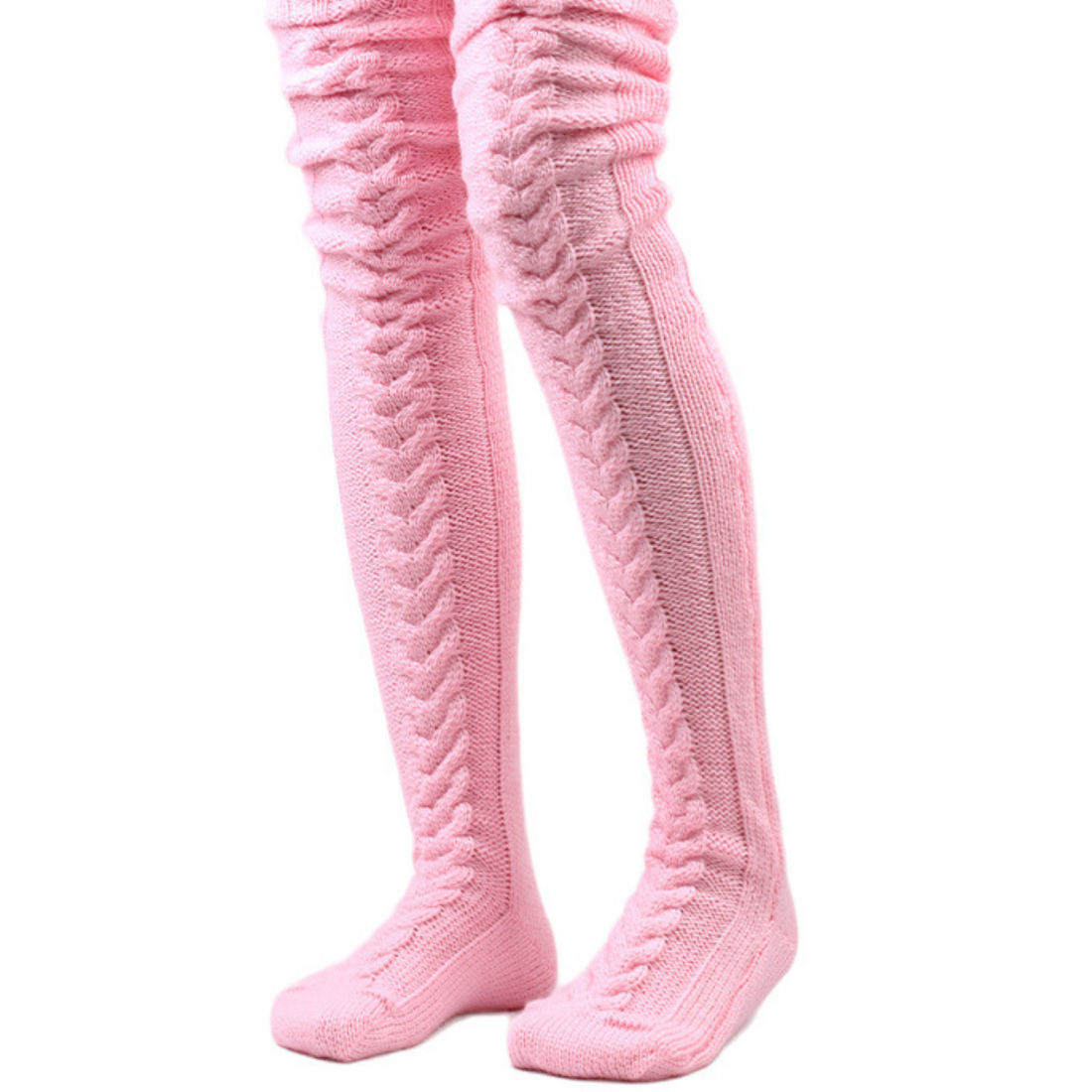 Knitted Thigh High Socks Winter Stockings