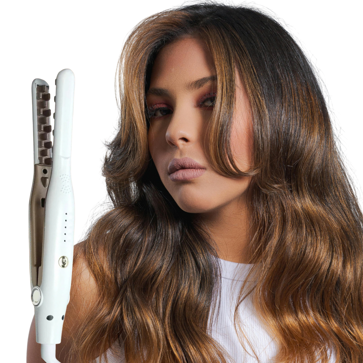 3D Ceramic Hair Crimper Iron – Professional Volumizer and Texturizer