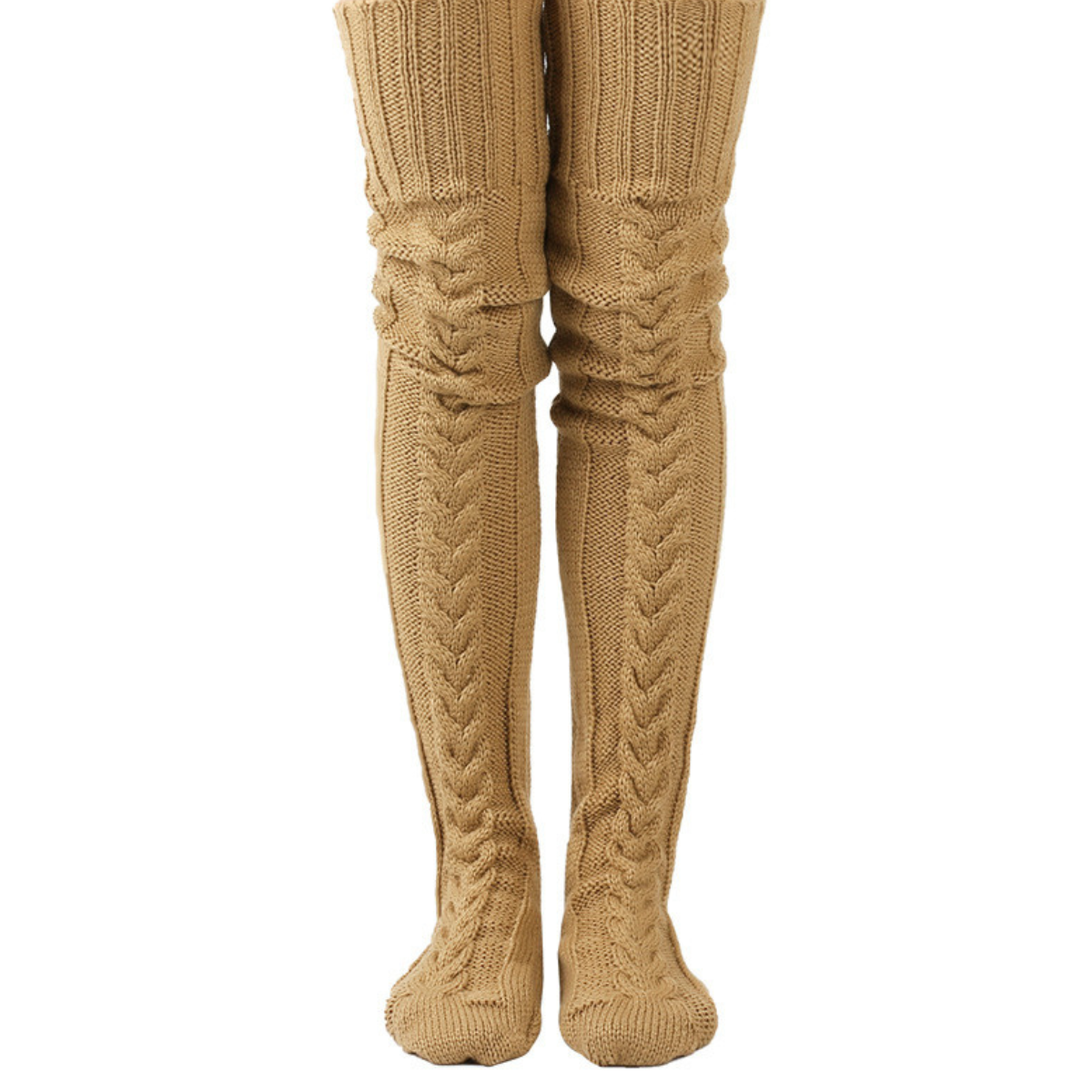 Knitted Thigh High Socks Winter Stockings