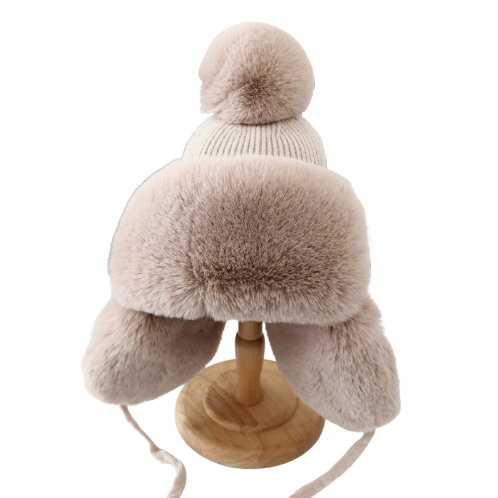 Winter Thick Outdoor Earflap Warm Hat Wool Knitted Snow Cap