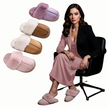Women’s Winter Fur Slippers – Plush Cotton House Slides Warm and Fluffy Comfort