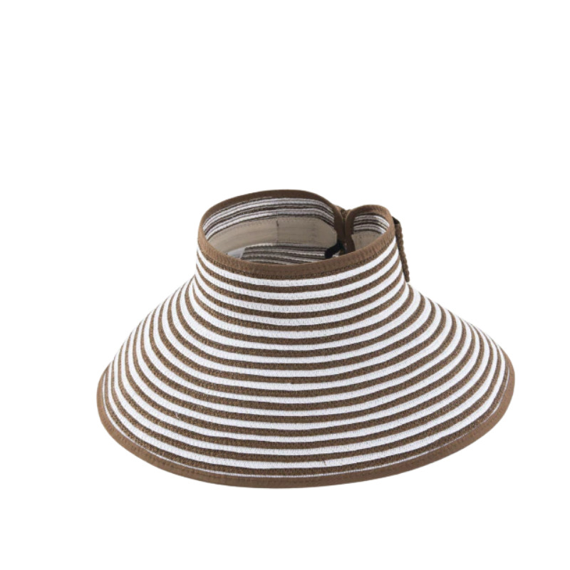 Wide brim ponytail summer beach hat