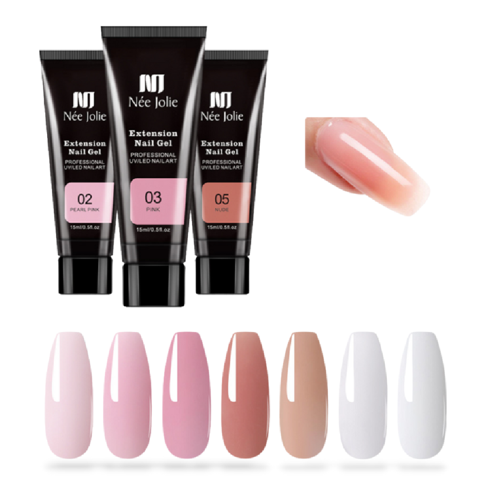 Icicosmetic Polygel Secret Nail Kit Soft Pink - Pearl Pink - Pink