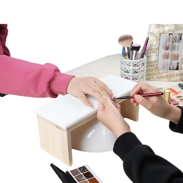 Microfiber Leather Folded Nail Arm Rest