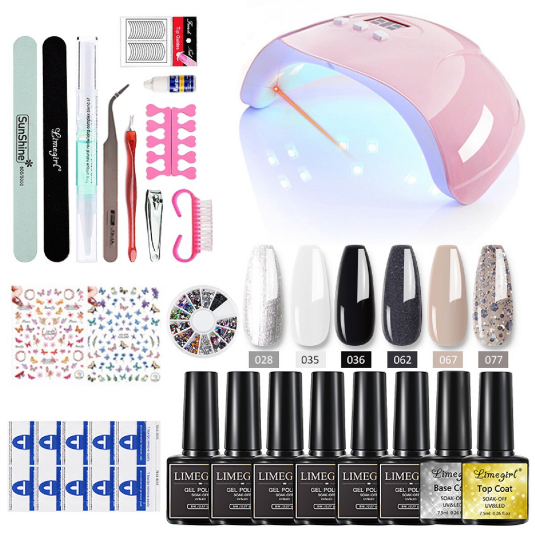 Nail Polish Set With led Lamp Manicure Tools Kit
