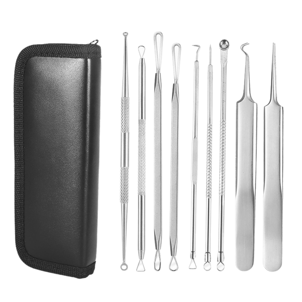 9pcs acne blackhead black spot blemish remover skin care