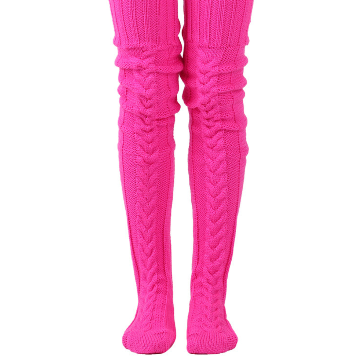 Knitted Thigh High Socks Winter Stockings