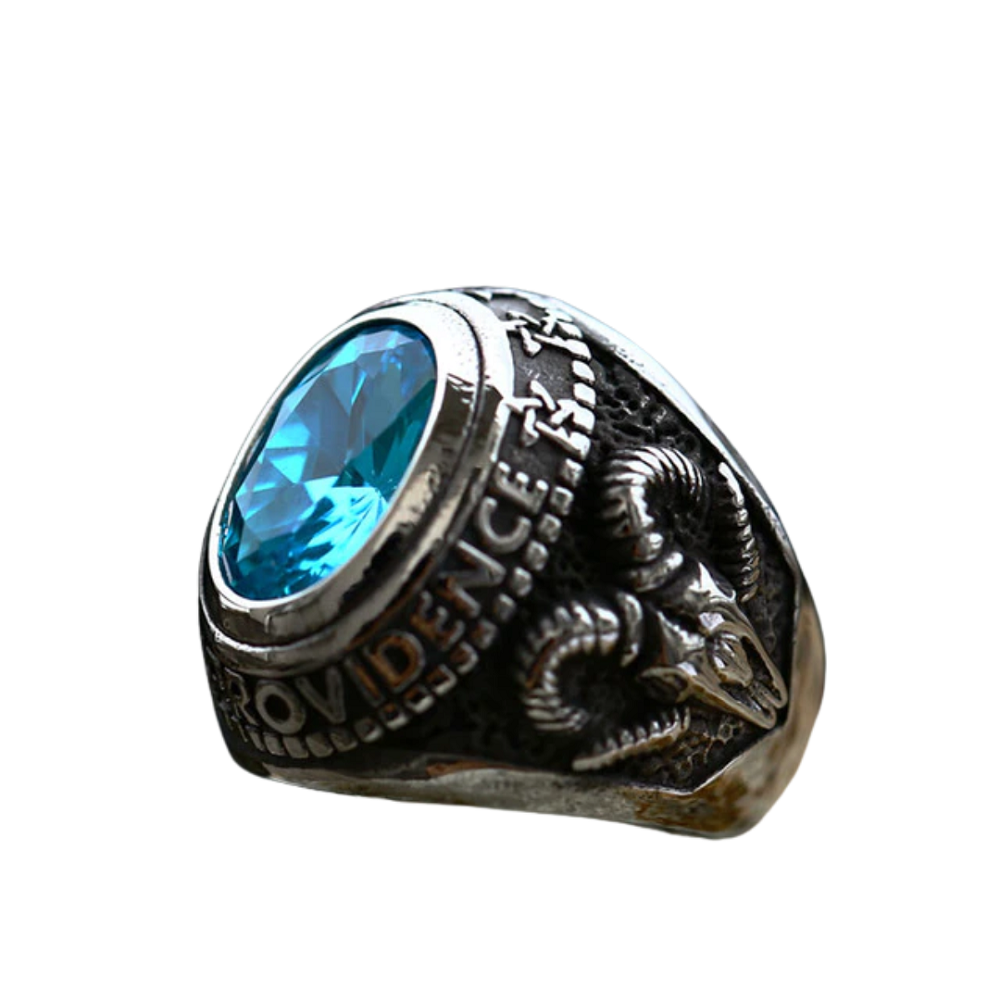 Stainless steel black stone ring stunning