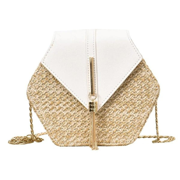 Rattan Handmade Woven Bohemian Shoulder HandBag