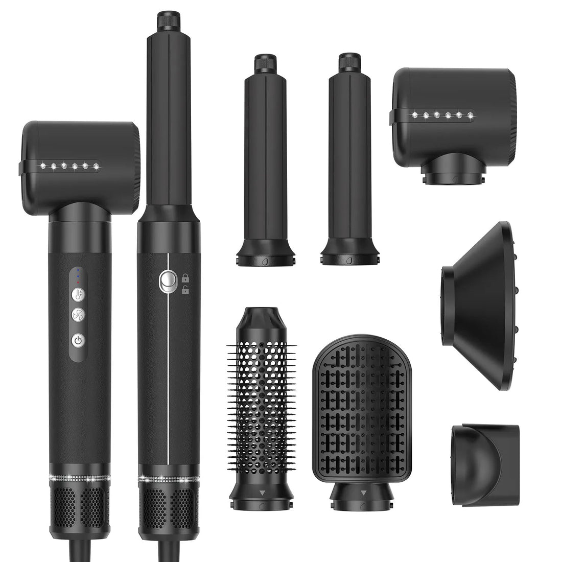 7 in 1 Hair Styling Hot Air Brush Curling Wand Set