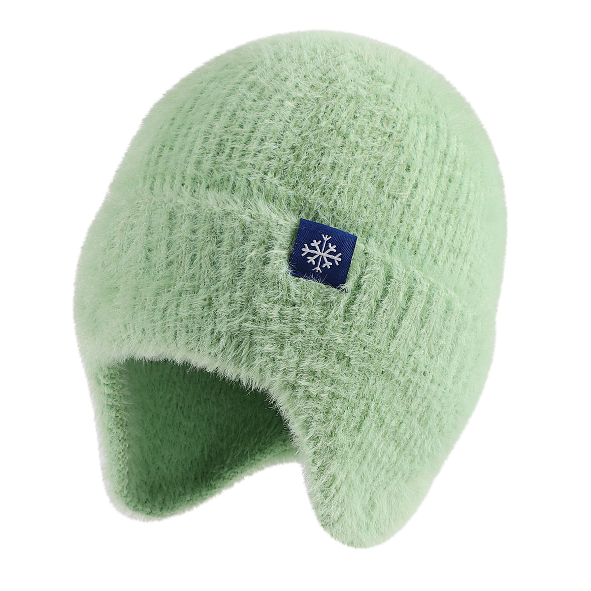 Earflap Winter Faux Fur Knitted Soft Beanie Hat
