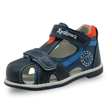 Summer kids orthopedic sport PU leather sandals