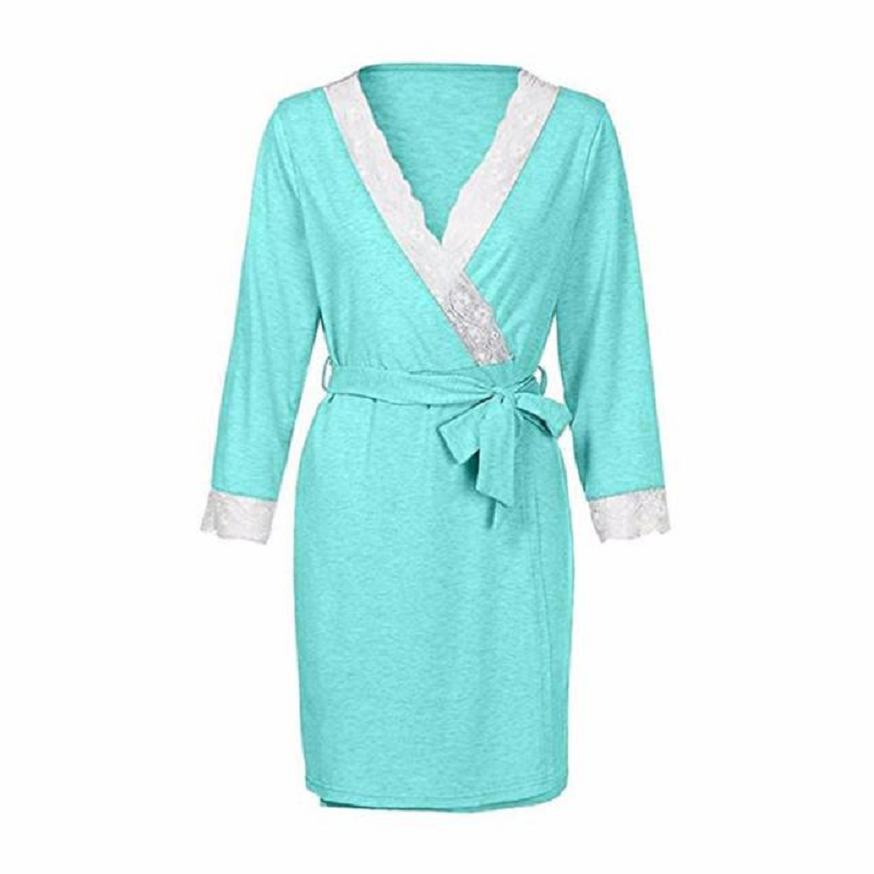 Women's maternity nursing nightie nightdress robe set
