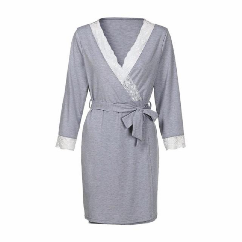 Women's maternity nursing nightie nightdress robe set