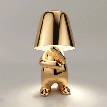 Thinker Golden Man Statue LED Table thinker Lamp