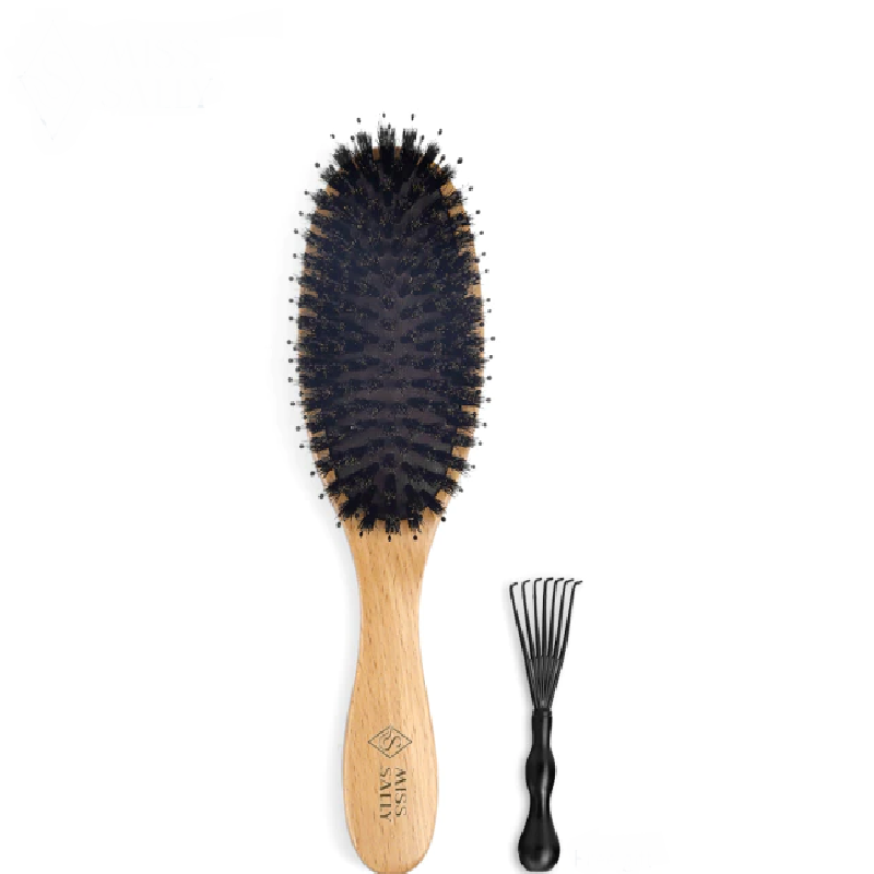 Wooden hair brush anti-static scalp massage comb