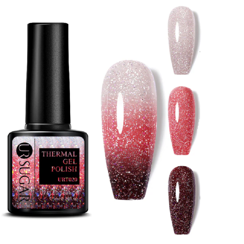 Thermal ultra-thin glitter color-chaging nail art gel iciCosmetic