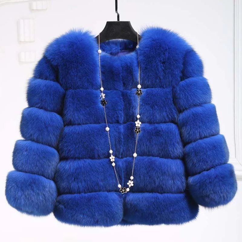 Elegant Thick Warm Fake Fur Woman coat iciCosmetic