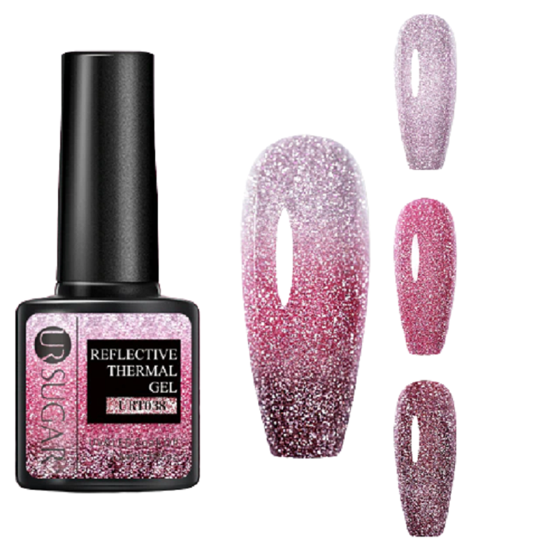 Thermal ultra-thin glitter color-chaging nail art gel iciCosmetic