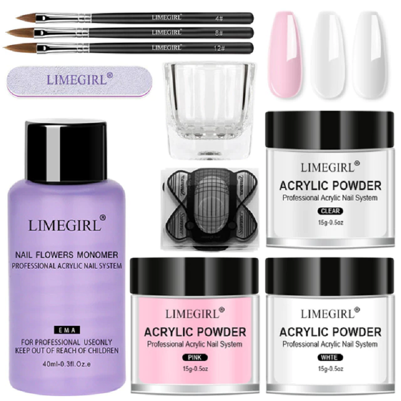 Nail Acrylic Extension Neon Phosphor-Powder Set