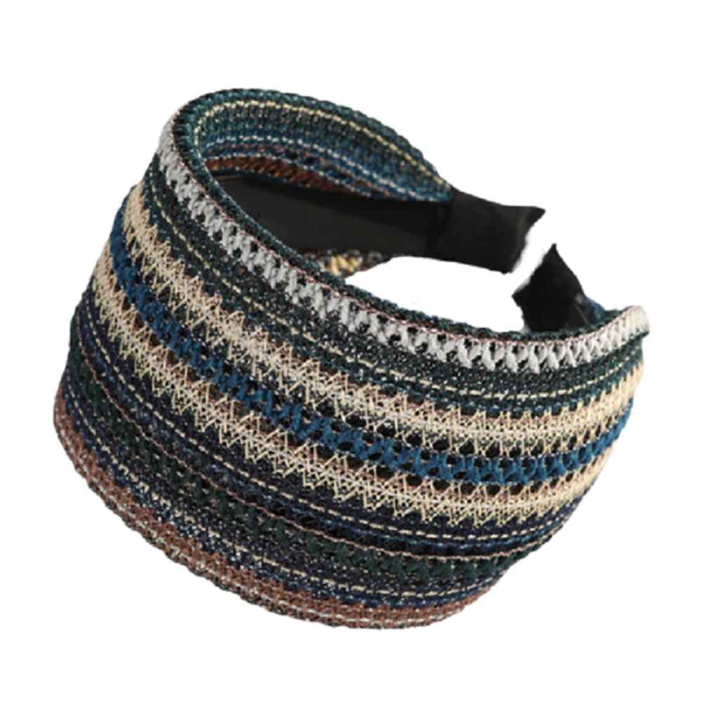 Bohemian headband elastic hairbands retro stripe hair