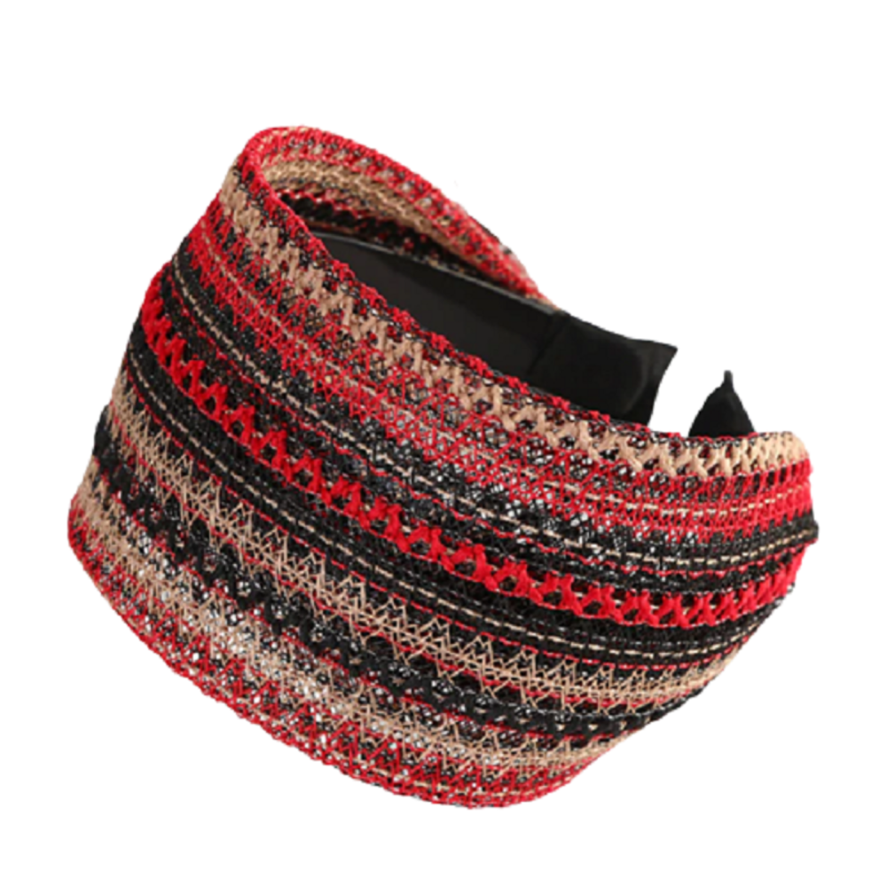 Bohemian headband elastic hairbands retro stripe hair